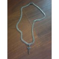 Stainless steel chain with stainless steel Jesus on the crucifix cross pendant / Bargain bid!
