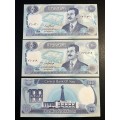 Iraq 100 dinars notes x 3
