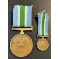 SADF - Full Size plus Miniature Unitas Medal Set
