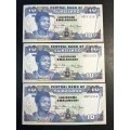 Swaziland 3 x Emalangeni notes