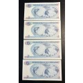 Zimbabwe $2 notes x 4.