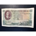 MH de Kock 5 Pound note. 1955
