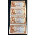 Kenya 5 shilling notes x 4.