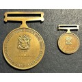 SADF - Full Size Unitas Medal with Miniature