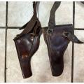 Pair of Leather Gun Holders with Straps