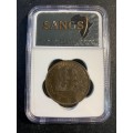 South African 1938 1 penny SANGS MS64