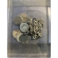 Sterling silver coin/jewellery group