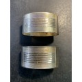 2 x Sterling Silver napkin rings