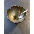 Small bowl with spoon. sterling silver