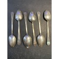 Set of 6 silver plate teaspoons