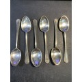 Set of 6 silver plate teaspoons