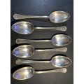Set of 6 silver plate desert spoons