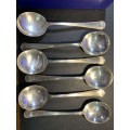 Argyle Plate soup spoons x 6