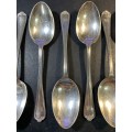 13 x plated silver desert spoons