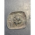 Simba Vintage Protea Brooch in silver