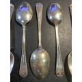 Argyle plated silver desert spoons x 12