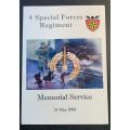 SADF - Special Forces (Recce) Memorial Service Programme
