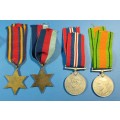 Full Size World War Two Burma Star Group of 4 - British Issue