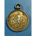Hallmarked silver soccer medal