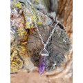 Amethyst Necklace, Crystal Esoteric Jewellery, Organic Necklace