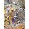 Amethyst Necklace, Crystal Esoteric Jewellery, Organic Necklace