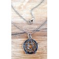 Pentagram Necklace, Rustic Pentacle Pendant, Gothic Goth Jewellery
