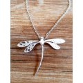Dragonfly Necklace, Sterling Silver Dragonfly Necklace
