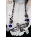 Isis Egyptian Necklace - Blue Beads