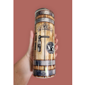 Jack Daniels Wood-Look Stainless Steel Tumbler With Straw