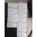 Set of 12 x 50 Million Zimbabwe Dollar Notes AD Series UNC