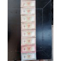 2005 Zimbabwe Dollar Note Mix x 8
