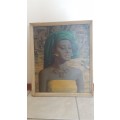 Tretchikoff on wood in frame