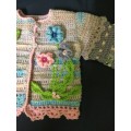 Crocheted Baby Girl Jacket and Sloush Boots (3 Months +)