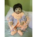 Crocheted Baby Girl Jacket, Pants and Shoes Set (Newborn -2 Months)