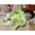 Daisies Crocheted Baby Girl Jacket and Shoes (0-3+ Months)