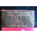 Embroidered Make Up Bag - Waterproof Canvas - Fully Lined