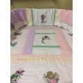 CLEARANCE SALE! EMBROIDERED BABY BEDDING SET