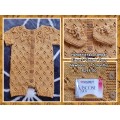 KNITTED BABY ROMPER AND BOOTIES - NEWBORN TO 2 MONTHS+