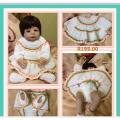 UNDER R100 CLEARANCE SALE! CROCHET BABY DRESS, PANTS, AND BOOTIES- NEWBORN TO 2 MONTHS