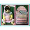 UNDER R100 CLEARANCE SALE! CROCHET BABY PONCHO HOODIE- NEWBORN TO 3 MONTHS+