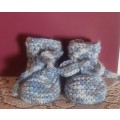 KNITTED BABY MATINEE JACKET AND BOOTIES - NEWBORN TO 3 MONTHS