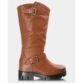 Ladies knee high boots Brown `FREE SHIPPING`