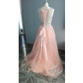 Matric Dress, Formal Dress, Size 16-18, Peach
