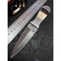 Handmade DAMASCUS steel Dagger with Camel bone and Bull Horn handle scales. No reserve auction.