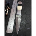 Handmade DAMASCUS steel Dagger with Camel bone and Bull Horn handle scales. No reserve auction.