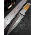 Handmade DAMASCUS steel Dagger with Wooden handle scales.  R1 start, No reserve auction.