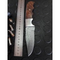 Handmade DAMASCUS Steel Knife, WOODEN handle scales. Crazy R1 start, No reserve.