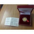 1/4 OZ Pure Gold (999,9) Education for all Nelson Mandela, only 2000 minted.