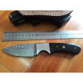 Handmade DAMASCUS Steel Knife with Bull horn handle scales. Crazy R1 start, No reserve.