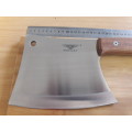 Meat Cleaver Bentley, Stainless Steel, Durable and made with one piece steel blade and WOODEN handle